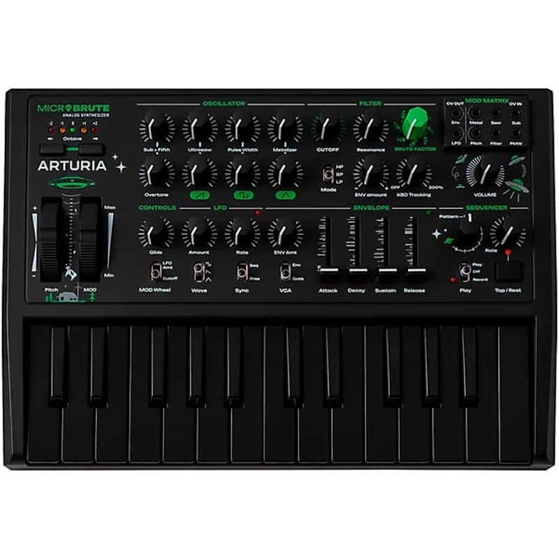 Arturia  MicroBrute UFO Analog Synthesizer 2025 - BLACK image 1