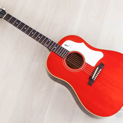 2009 Gibson J-45 ADJ Dreadnought Acoustic Guitar Transparent Orange w/ Case image 12