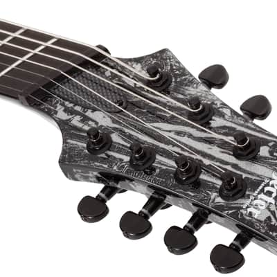 Schecter 1462 C-7 Multiscale Silver Mountain 7-String Electric Guitar image 6