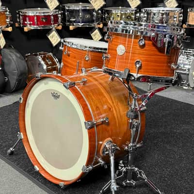 Doc Sweeney Drums 'Santa Fe' Solid Steambent Cherry 3-Piece 12/14/20 Drum Kit Set with SKB Soft Bags (Rm 4) image 5