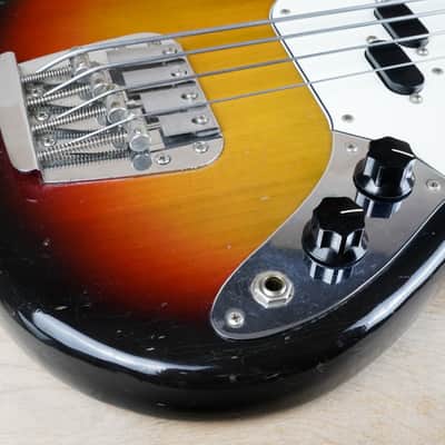 Fender Mustang Bass 1975 Sunburst Vintage USA Short Scale Bass w/ OHSC image 10