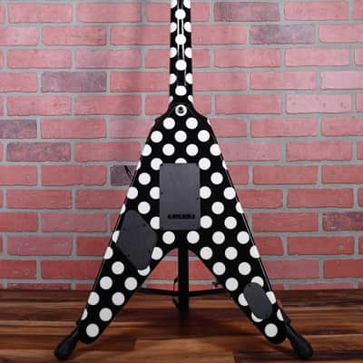 Jackson USA Randy Rhoads Tribute Flying V Black With White Polka Dots 1999 w/OHSC image 8