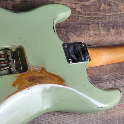 MyDream Partcaster Custom Built - Surf Green over Sunburst Izabella image 9