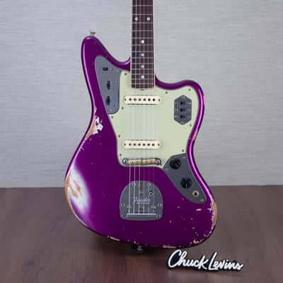 Fender Custom Shop 1965 Jaguar Electric Guitar Heavy Relic - Faded Purple Metallic - #R141588 image 1