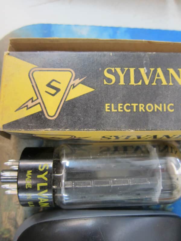 NOS Vintage Sylvania 5U4 Rectifier Tubes, Longest Black Plates D Getter, Box, 1960s, USA, Ex Performance, NEW 1960s image 1