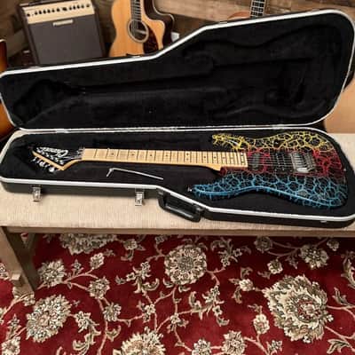 Used Charvel Fusion Deluxe w/ Hard Case – 1980s 1990s, Maple Fretboard, Floyd Rose, Rainbow Crackle image 2