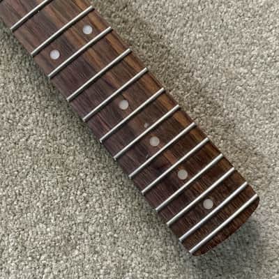 Black Harley Benton Maple Wood Tele Style Guitar Neck, Rosewood 22 Frets Fingerboard image 2
