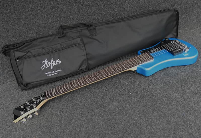 Hofner HCT-SH-BL-O CT Series Shorty Travel/Mini Electric Guitar BLUE image 1
