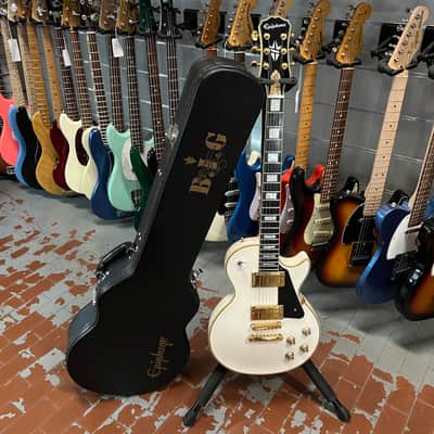 Epiphone   Les Paul Custom Bjorn Gelotte Jotun White Repaired Hea DS Tock image 12