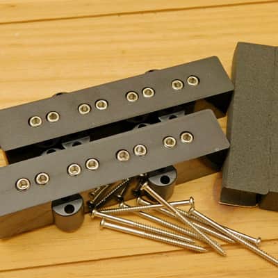 G.M. JB Jazz Bass Hex Pole Pickup Set image 3