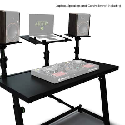 Gravity FDJT 01 DJ Desk with Adjustable Loudspeaker and Laptop Trays image 11