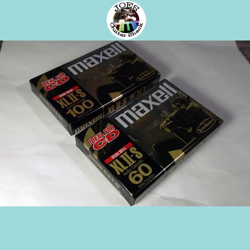2-2000 Maxell XLII-S 100 & 60 Mins Gold Type II Made in England CR02 High Position Cassette Tape CD New Sealed NOS - Will Combine Shipping! image 1