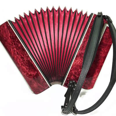 Bayan Accordion Tonica, Button Accordion Instrument 100 Bass, New Straps, Concertina B System, Soviet Harmonica in Tune, 2693 image 10