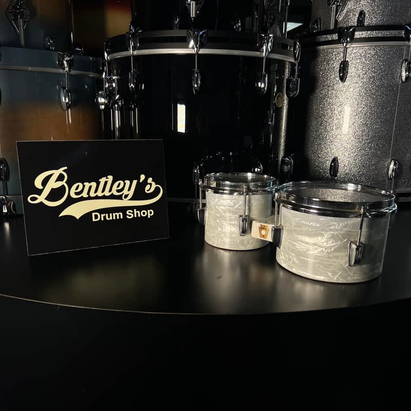 Vintage 60's/70's Ludwig White Marine Pearl Bongos 6" & 8" (RM4-DC) image 1