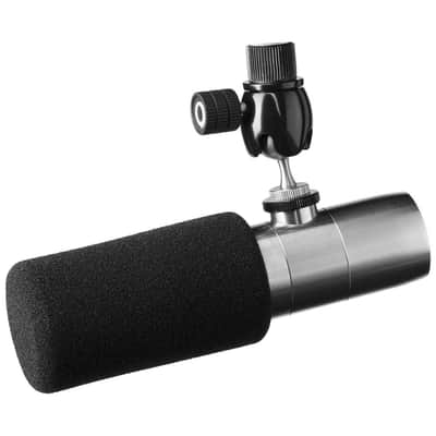 Earthworks ETHOS Streaming & Broadcasting Microphone Silver Bundle with 10ft Pig Hog Microphone Cable & Polishing Cloth – Broadcast-Grade Dynamic Mic for Voice, Podcasting & Streaming image 4