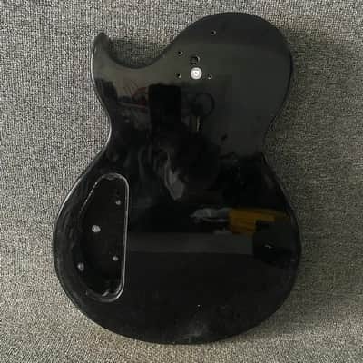 LAG Glossy Black Guitar Single Cut Solid Basswood Body image 6
