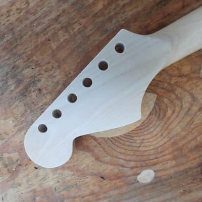 Jumbo ST HEAD 21 steel frets guitar neck replacement maple, skunktail diy image 8