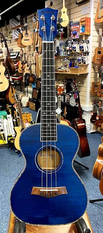 Ashbury AU-18 Tenor Ukulele & Gig Bag Blue image 1