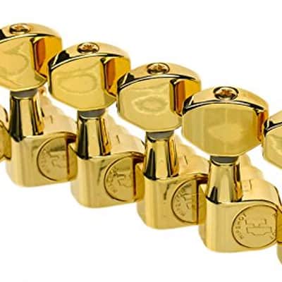 Hipshot GOLD 6-In-Line Non-Staggered Closed-Gear Guitar Machines Tuners with UMP image 6