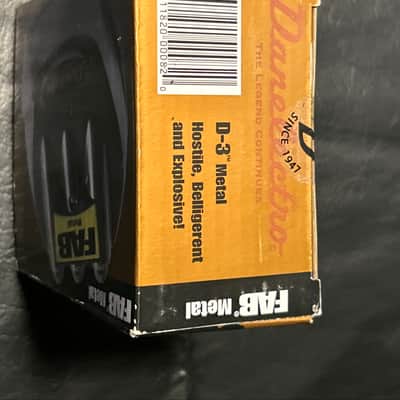 Danelectro D-3 Fab Metal Distortion Pedal N.O.S. Sealed 2000s - Black image 3