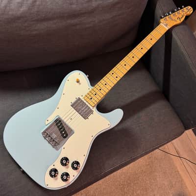 2020 Fender Custom Vintera 70s Telecaster Custom Sonic Blue Maple MAJOR American Upgrades G&G USA Tele Mojotone Wide Range Alnico 5 50s image 2