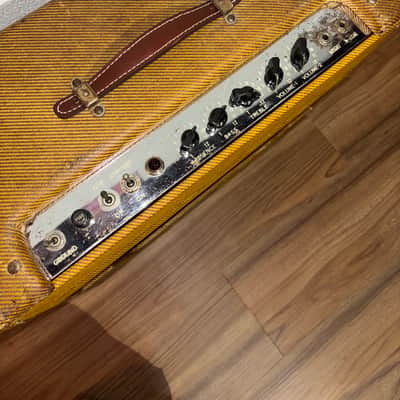 Fender Bassman 5E6-A Narrow Panel 40-Watt 4x10" Guitar Combo 1956 - Tweed - All Original! image 7