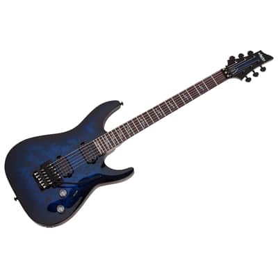 Omen Elite 6 Floyd Rose - See Thru Blue Burst Schecter image 1