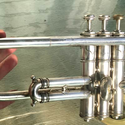 SUMMER DEAL MARTIN 1926 HANDCRAFT DANSANT NICE SILVER TRUMPET SERVICED COMP. NICE VALVES MARTIN CASE MPC & ADAPTOR image 23