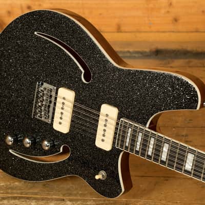 Reverend Airwave 12-String - Ebony - Black Sparkle image 5
