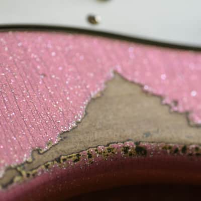 American Fender Custom Stratocaster Relic Nitro Faded Pink Sparkle image 7
