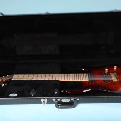2016 Kiesel Carvin DC800 8 String Neck Thru Orangeburst Flamed image 3