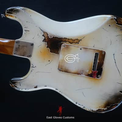 Fender Stratocaster Snowberry White Heavy Aged Relic by East Gloves Customs image 7