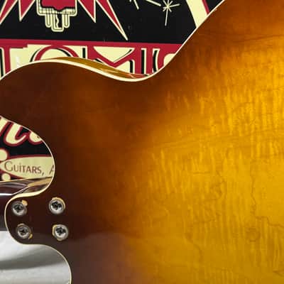Harmony USA H-64 h64 Meteor Semi-Hollowbody Guitar with Case - repaired headstock image 13