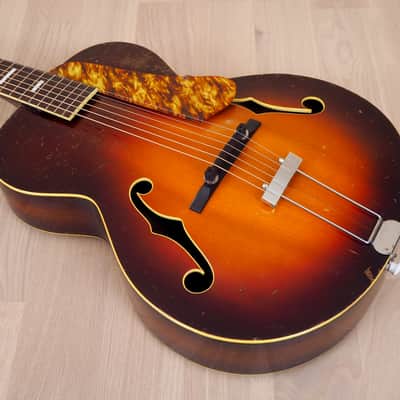1940s Regal Vintage Archtop Acoustic Guitar, Spruce & Mahogany, USA-Made w/ Case image 9