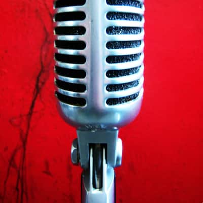 Vintage 1960's Shure 55S Unidyne dynamic cardioid microphone Multi Z w cable Elvis 55 55SW 556S image 11