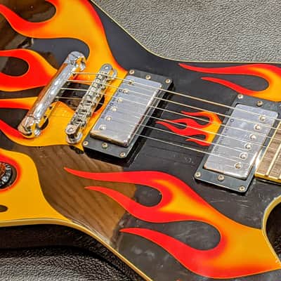 Hamer 1990's Standard Hot Rod Flames Crowned & Bound MIK Korean Guitar w/OHSC, EXC! image 4