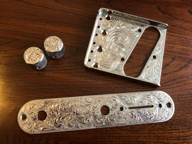 El Dorado Hand-Engraved Telecaster Guitar Parts Set All parts are