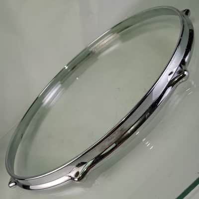 Premier 14" Die-Cast 8-Lug Snare Drum/Floor Tom 60-70s Batter Rim/Hoop Chrome UK image 4
