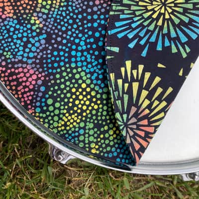 14" reversible cloth drum cover - partial mute - dampener - compare to Drum Tortillas and Big Fat Snare image 4