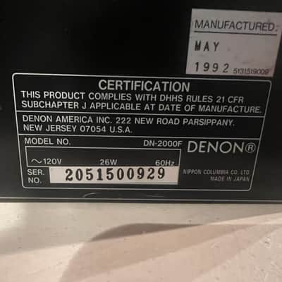 Denon DN-2000F and Remote Control Unit RC-35 image 4