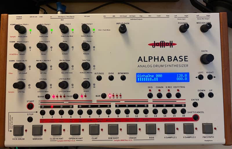 JoMox Alpha Base Analog Drum Synthesizer 2017 - Present - White / Natural image 1
