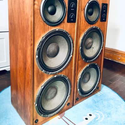 Realistic Optimus T-200 Pair - Floor Speakers - Re-coned Hemp image 2