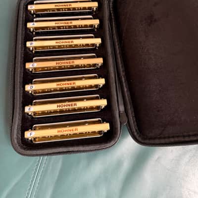 Case of 7 Hohner Crossover Harmonicas - Like new image 9