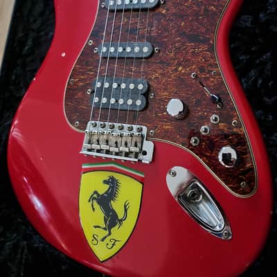 2010s Tatchi Custom Shop '60s Ferrari Red Stratocaster Nitro Relic HSS Super Strat Dream Machine Monstertones w Suhr USA Hardshell Case Moollon MIK image 3