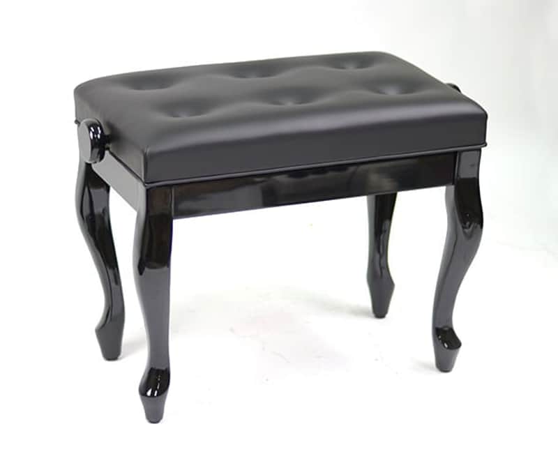 Piano Bench-adjust Button Seat Cabriolet Black image 1