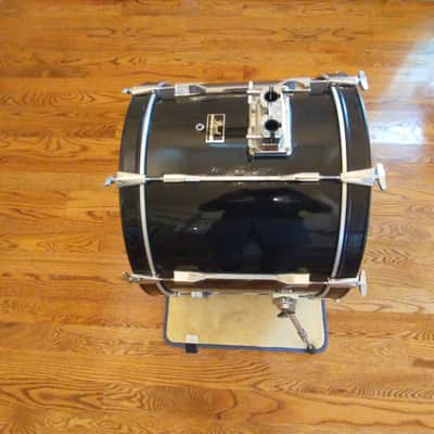 Pearl Export series 22 round x 16 inch bass drum gloss black mint condition! image 6