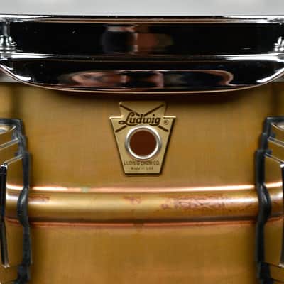 Ludwig 5x14 Raw Copper Phonic Snare Drum image 3