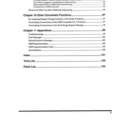 Roland GR-33 — Owners Manual User Guide Instructions — 127 Pages — USA Made image 5