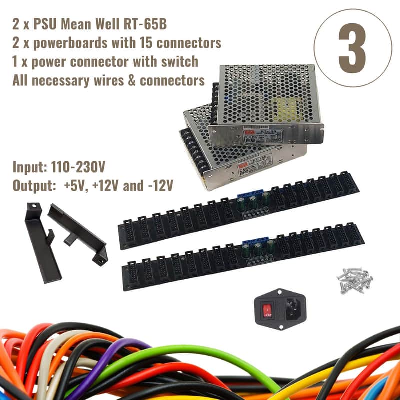2x65W PSU / 2x15 busboard • PSU kit for Eurorack Case image 1