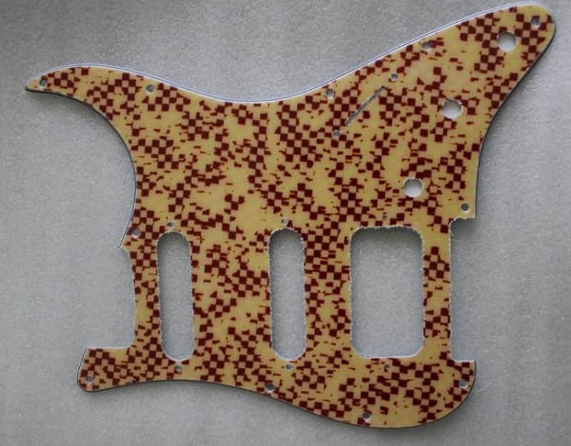 "Grid" design,SSH / HSS LONE STAR Fat Strat Pickguard,#V016 image 1
